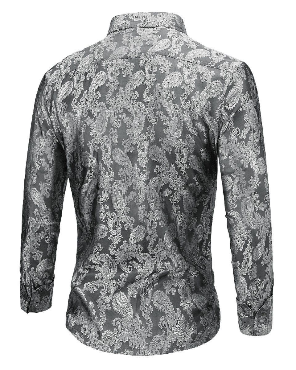 Allthemen Langarmhemd mit floralem Muster dünnes günstig online kaufen