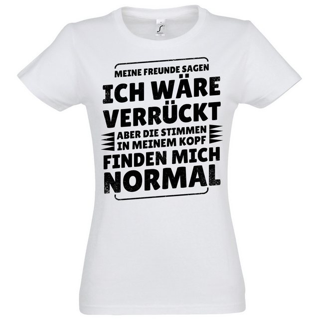 Youth Designz Print-Shirt Verrückt Normal Damen T-Shirt mit lustigen Spruch günstig online kaufen