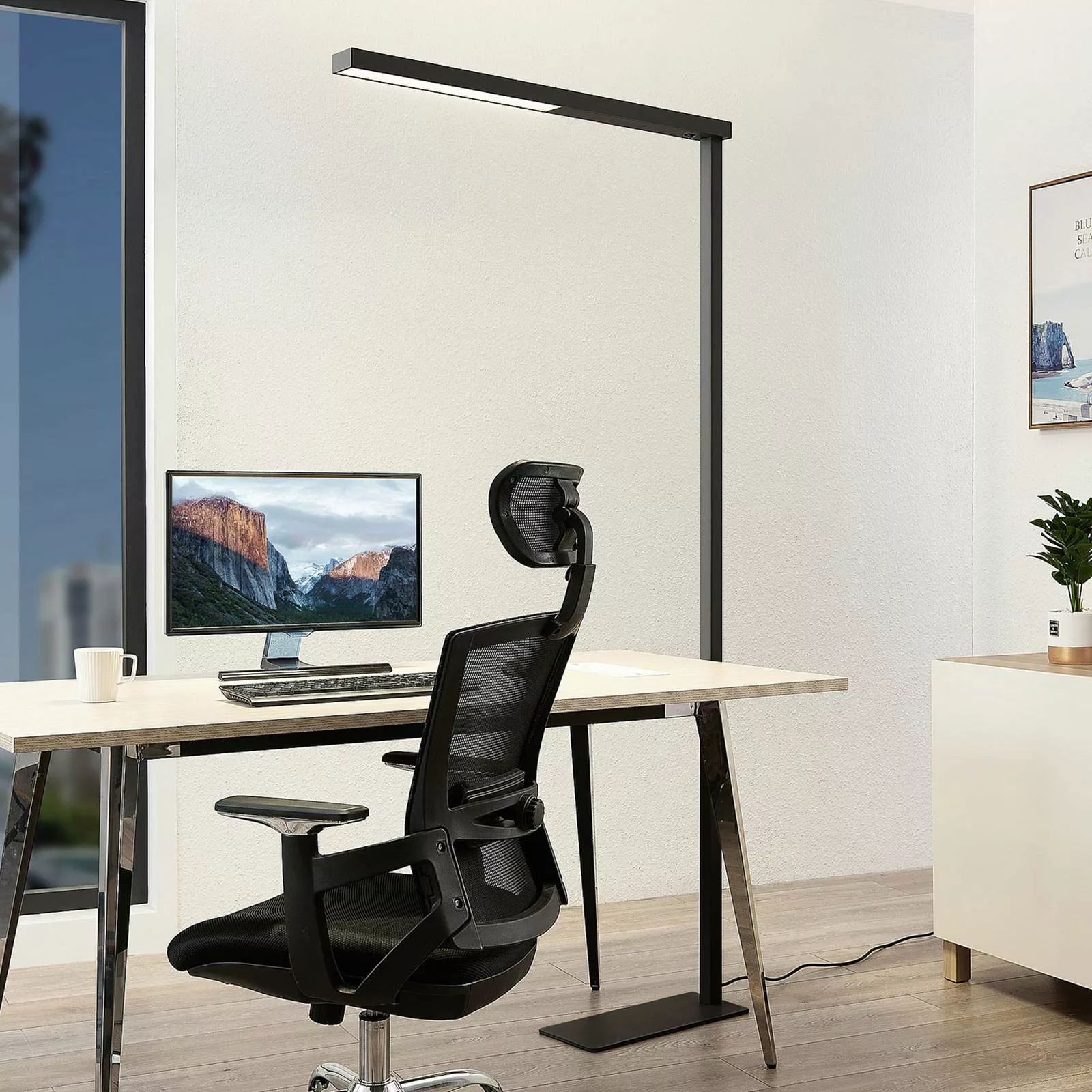 Arcchio LED-Bürostehleuchte Tamilo, 194 cm, schwarz, Alu günstig online kaufen