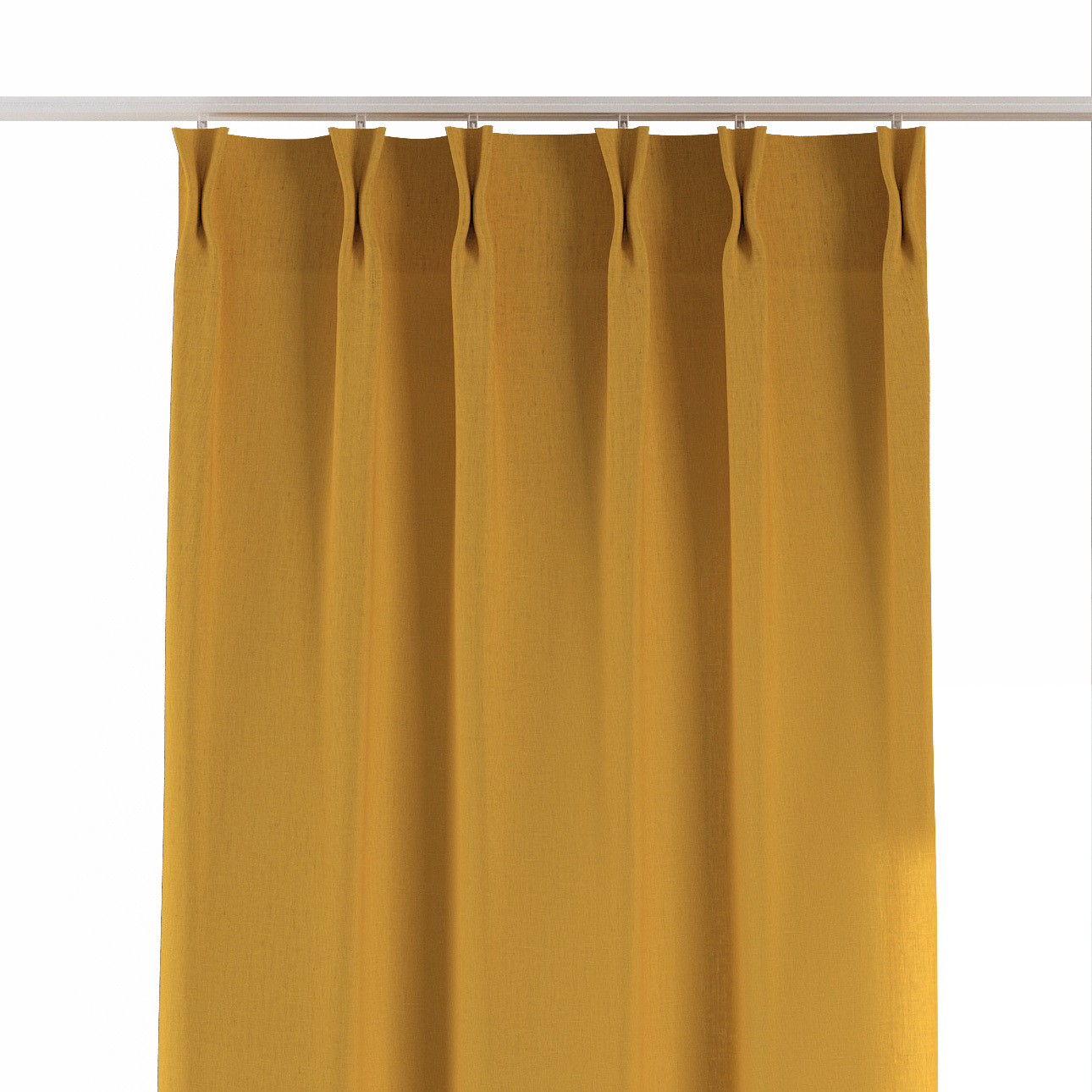 Vorhang mit flämischen 2-er Falten, honiggelb, Leinen (159-14) günstig online kaufen