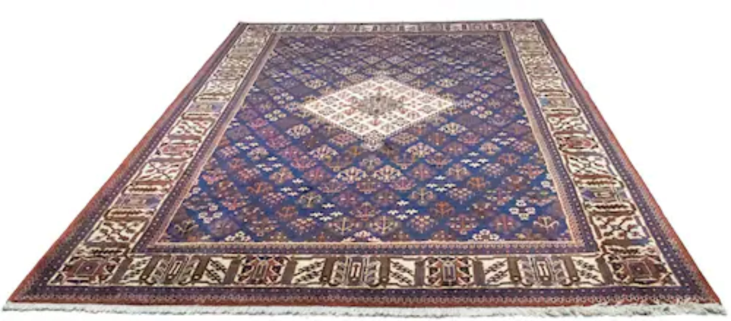 morgenland Wollteppich »Malayer Teppich handgeknüpft blau«, rechteckig günstig online kaufen