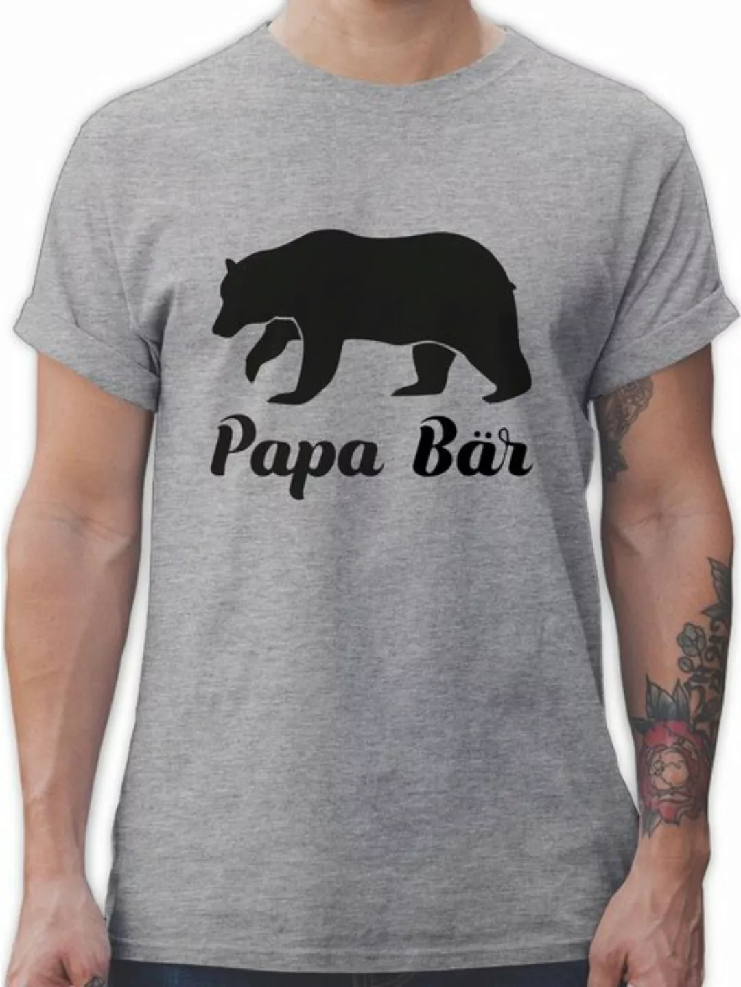 Shirtracer T-Shirt Papa Bär Vatertag Geschenk für Papa günstig online kaufen