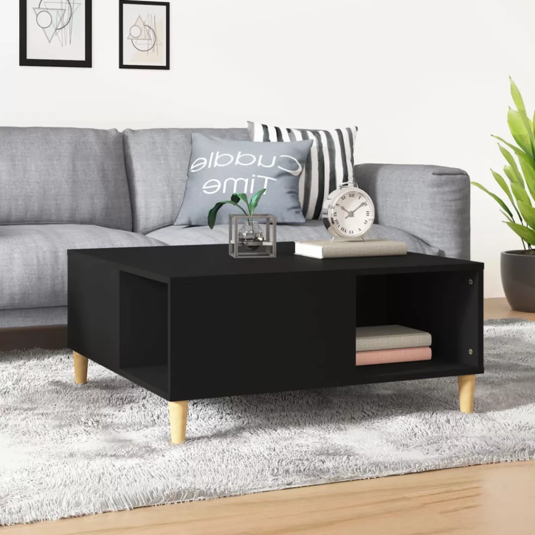 Vidaxl Couchtisch Schwarz 80x80x36,5 Cm Holzwerkstoff günstig online kaufen