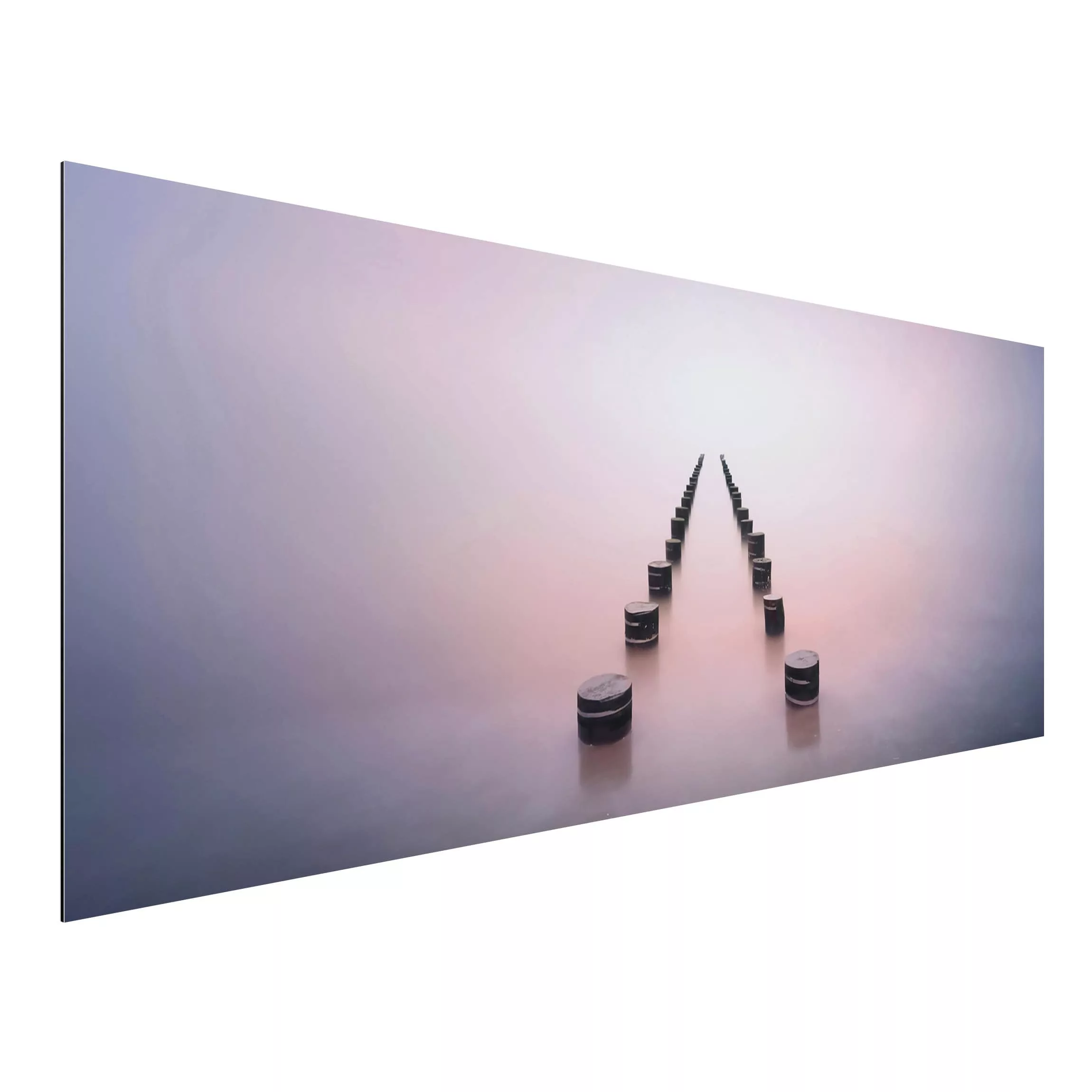 Alu-Dibond Bild Natur & Landschaft - Panorama Zen am Strand günstig online kaufen