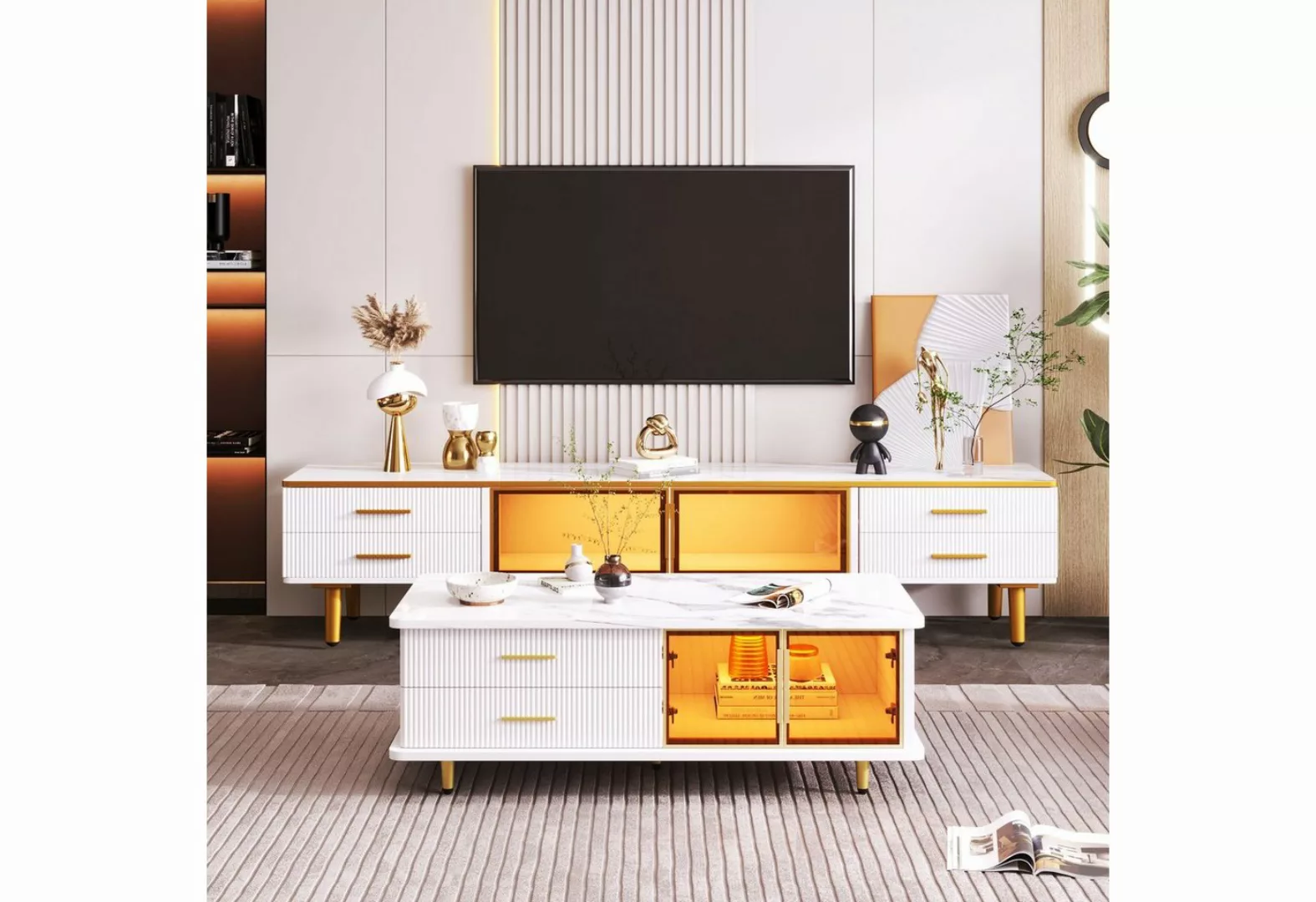 HAUSS SPLOE TV-Schrank TV-Lowboards TV Schrank Fernsehschrank TV-Tisch (Fer günstig online kaufen