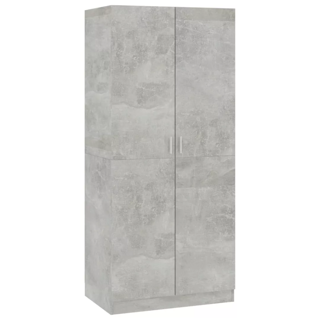 Kleiderschrank Betongrau 80×52×180 Cm Spanplatte günstig online kaufen