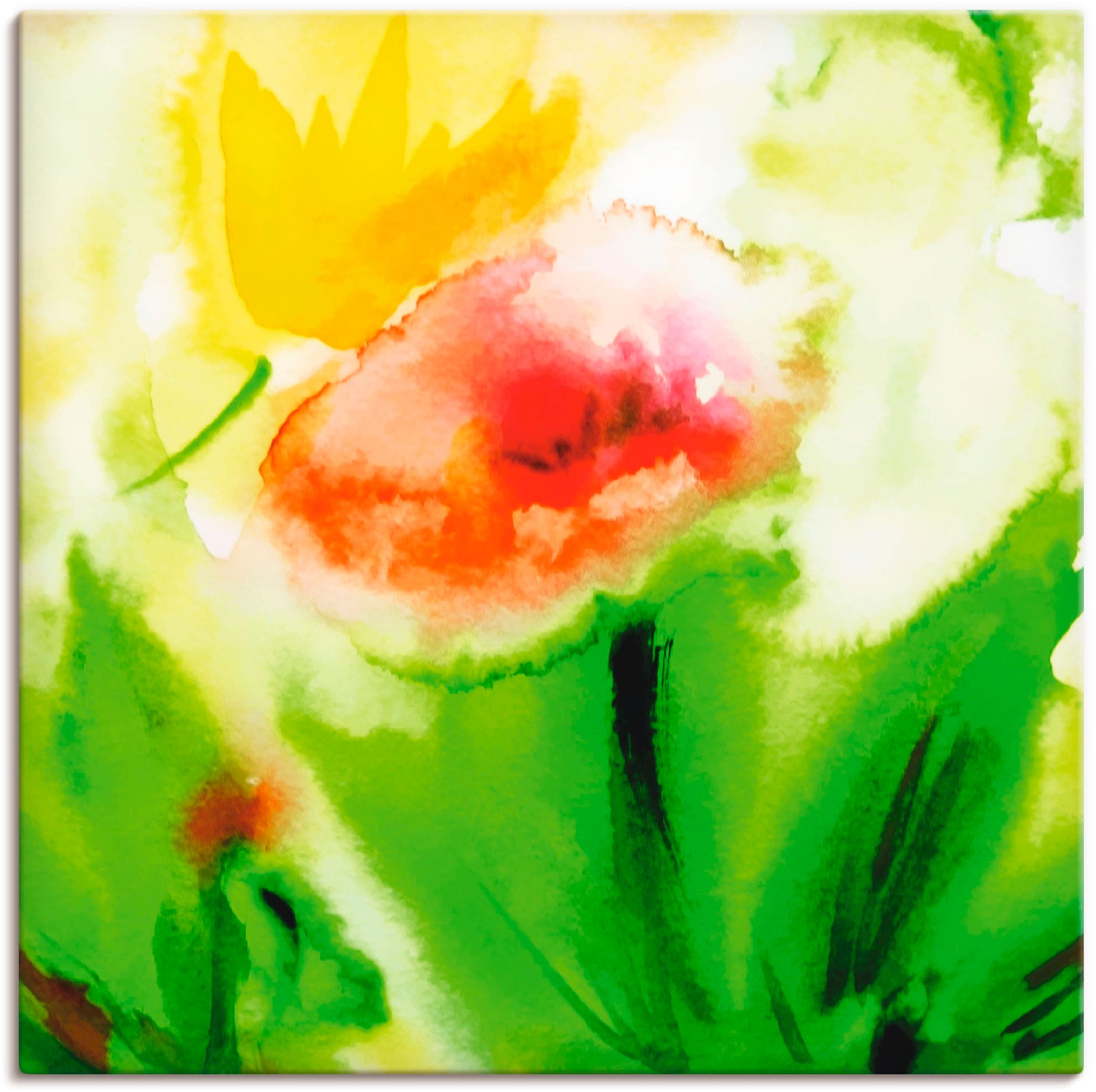 Artland Leinwandbild "Blumenliebe", Blumen, (1 St.), auf Keilrahmen gespann günstig online kaufen