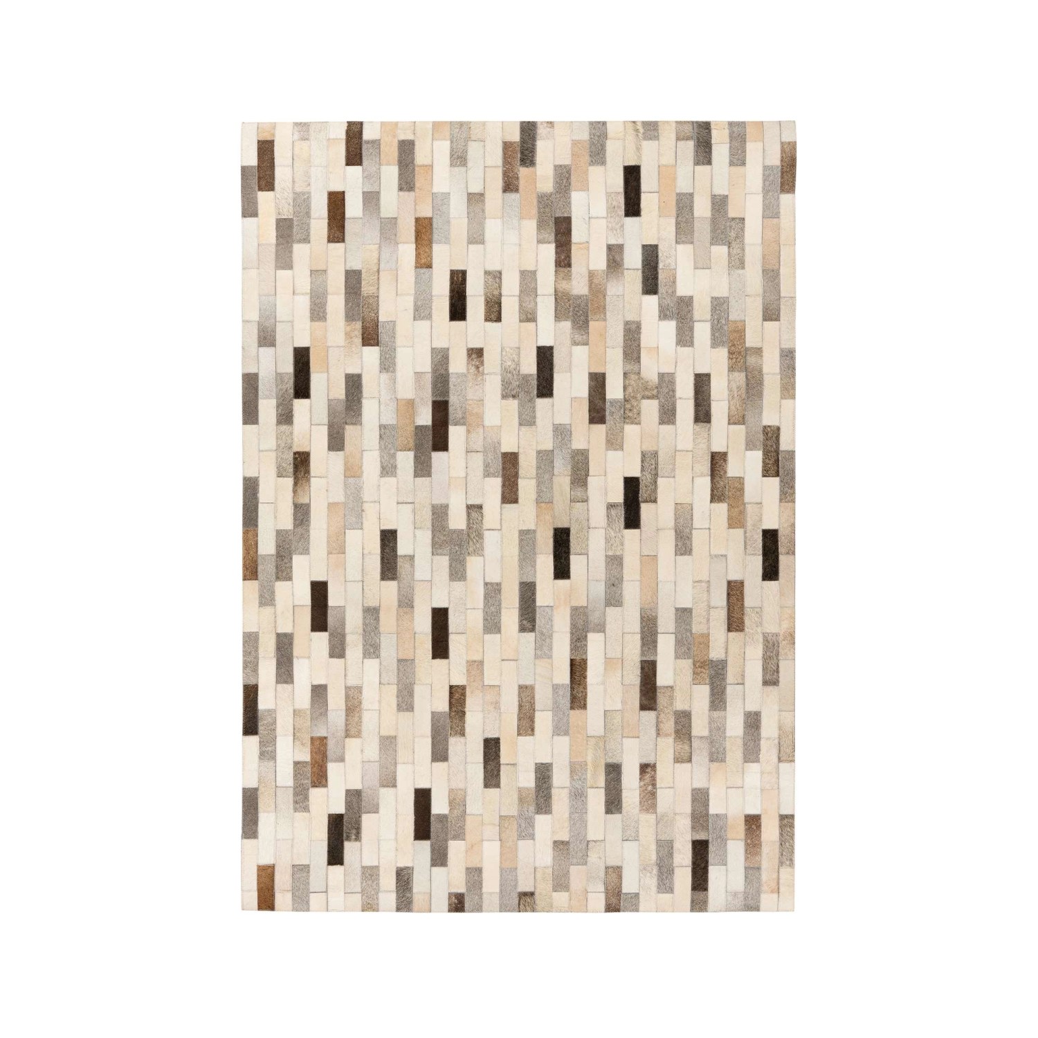 MeGusta Flachflor Teppich Grau Leder 120x170 cm Fátima günstig online kaufen