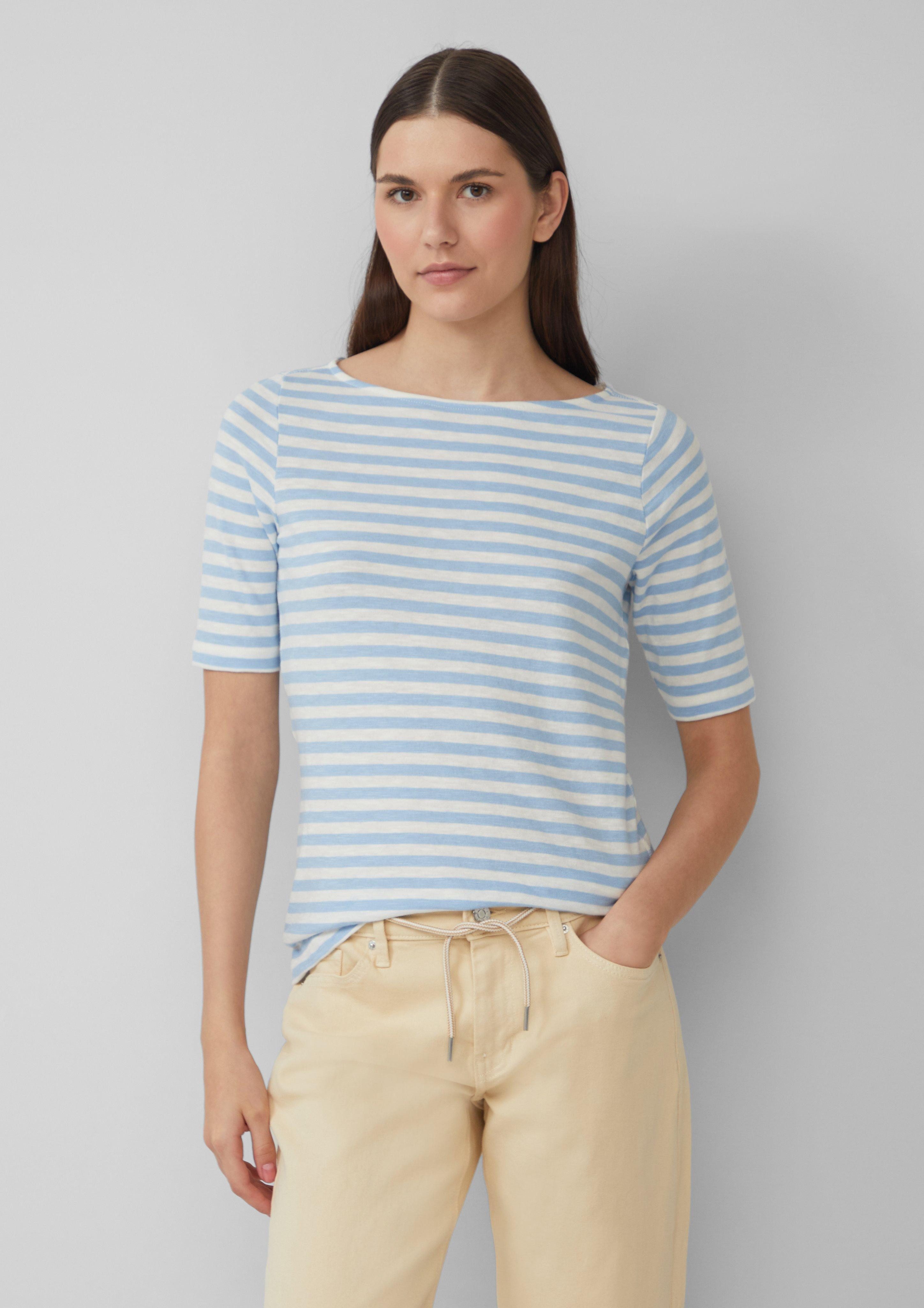 s.Oliver Kurzarmshirt Gestreiftes T-Shirt im Slim günstig online kaufen