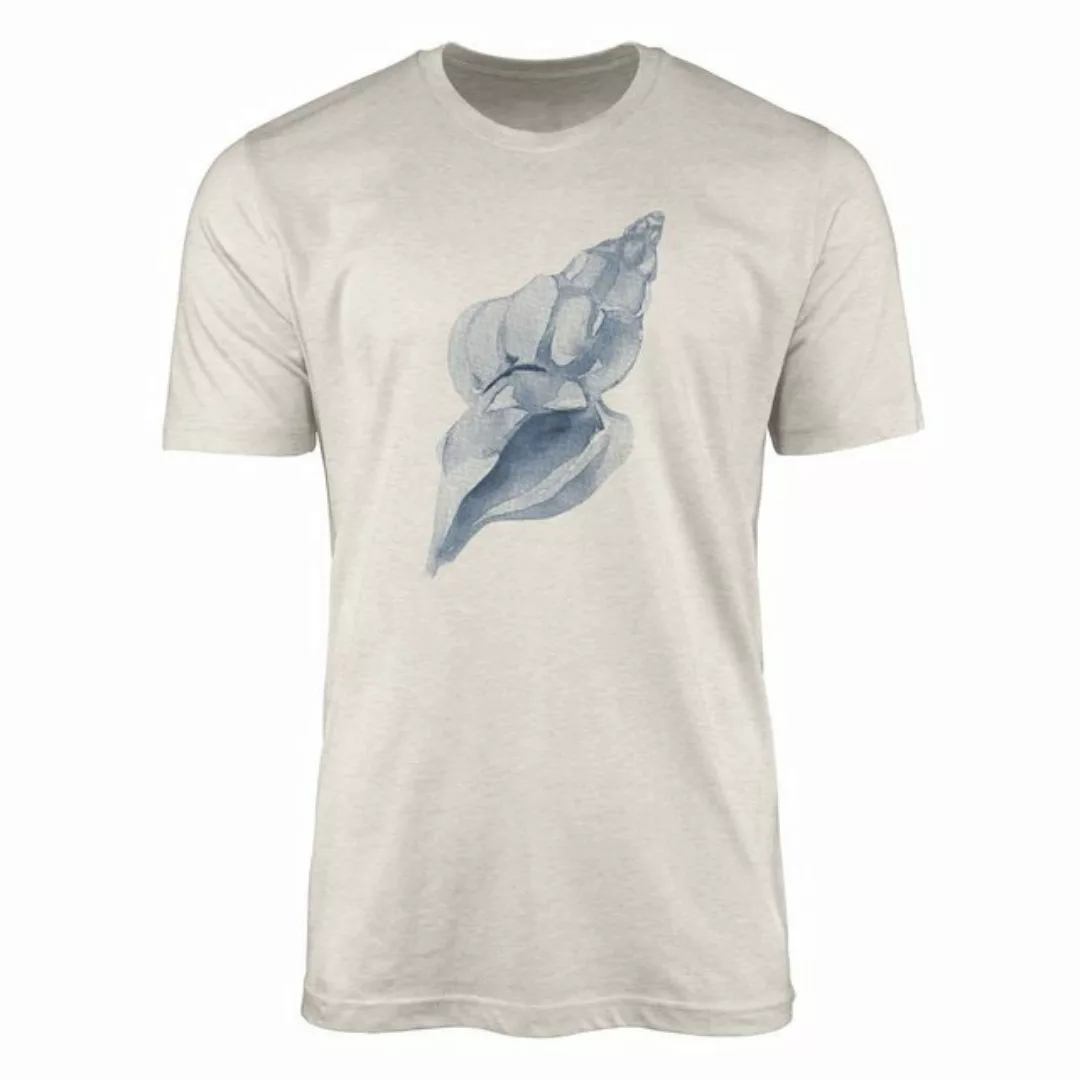 Sinus Art T-Shirt Herren Shirt 100% gekämmte Bio-Baumwolle T-Shirt Muschel günstig online kaufen