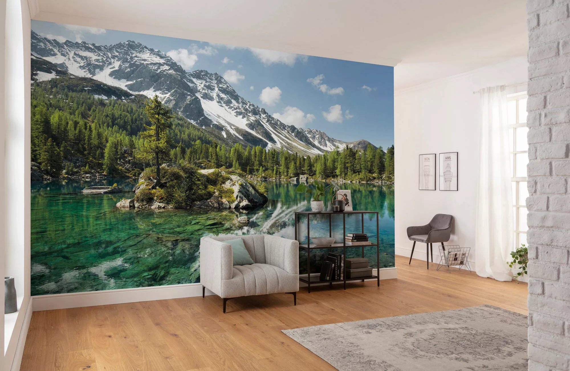 Vlies Fototapete Bergmagie 450x280 cm günstig online kaufen