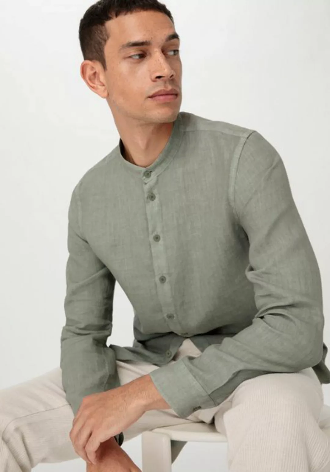 Hessnatur Outdoorhemd Regular aus reinem Leinen (1-tlg) günstig online kaufen