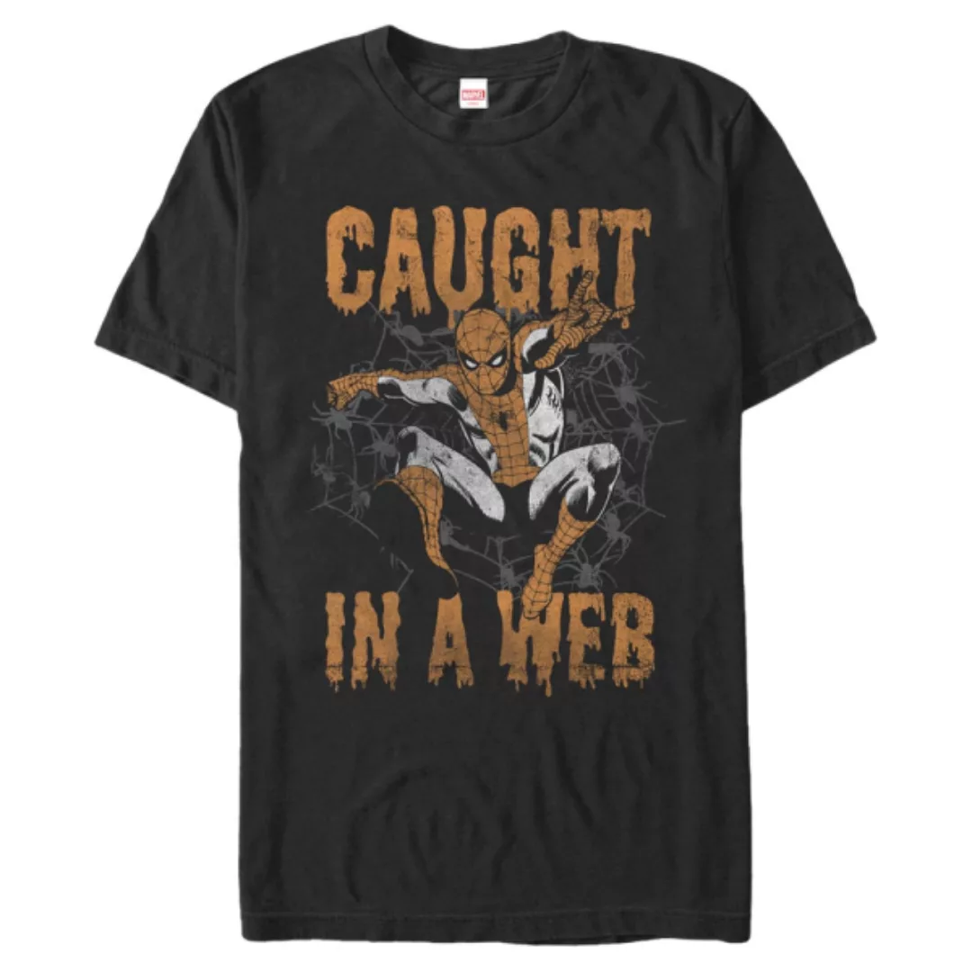 Marvel - Spider-Man - Spider-Man Caught - Halloween - Männer T-Shirt günstig online kaufen