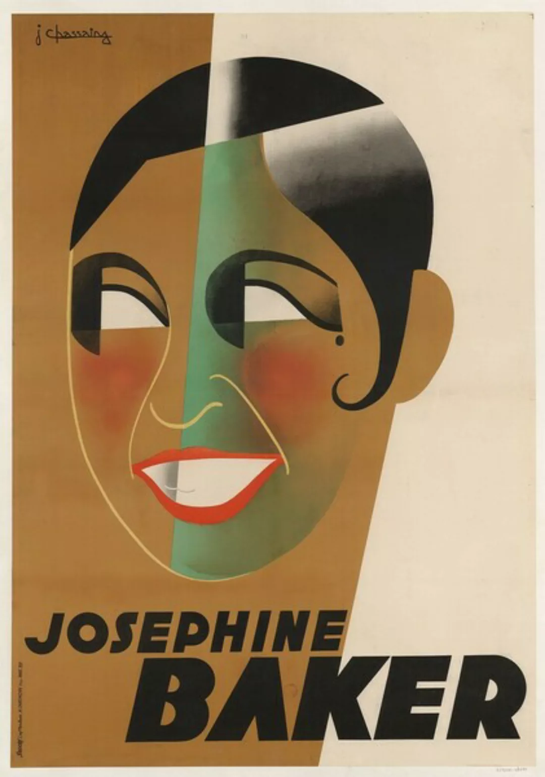 Poster / Leinwandbild - Jean Chassaing: Joséphine Baker günstig online kaufen