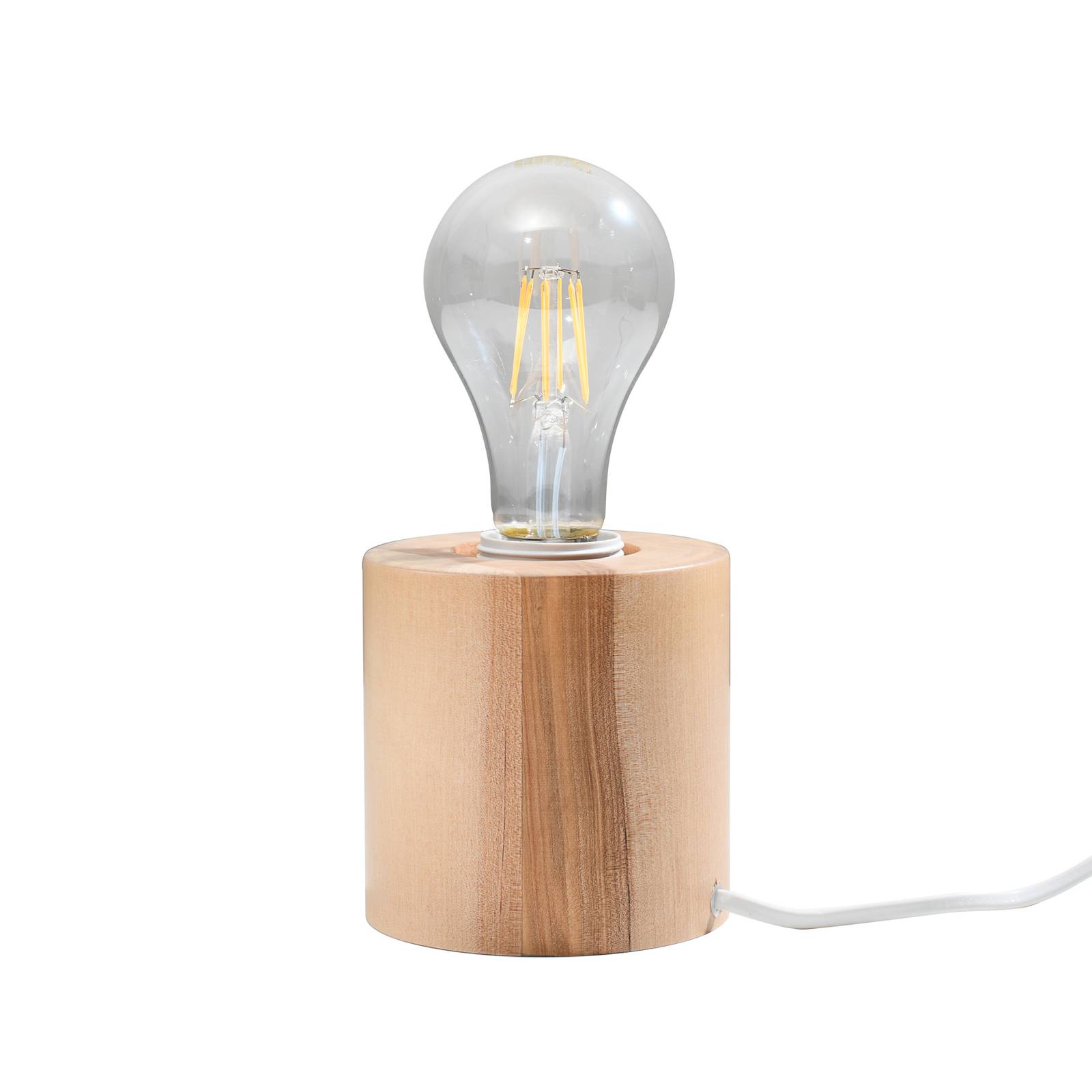 Envostar Peach Puff Tischlampe, Zylinder aus Holz günstig online kaufen