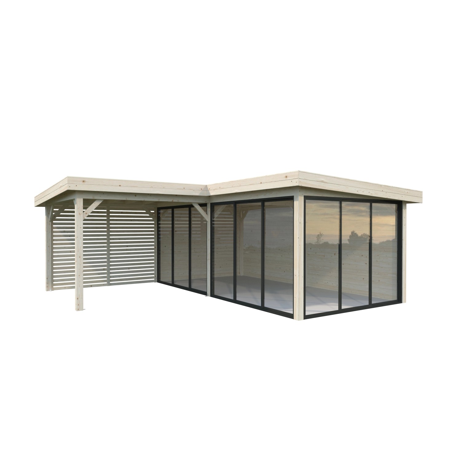 Palmako Pavillon Lenna Set 414 Slide Naturbelassen 588 cm x 588 cm FSC® günstig online kaufen