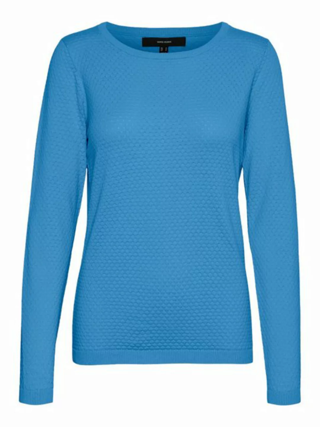 Vero Moda Strickpullover Feinstrick Pullover Struktur Rundhals Longsleeve V günstig online kaufen