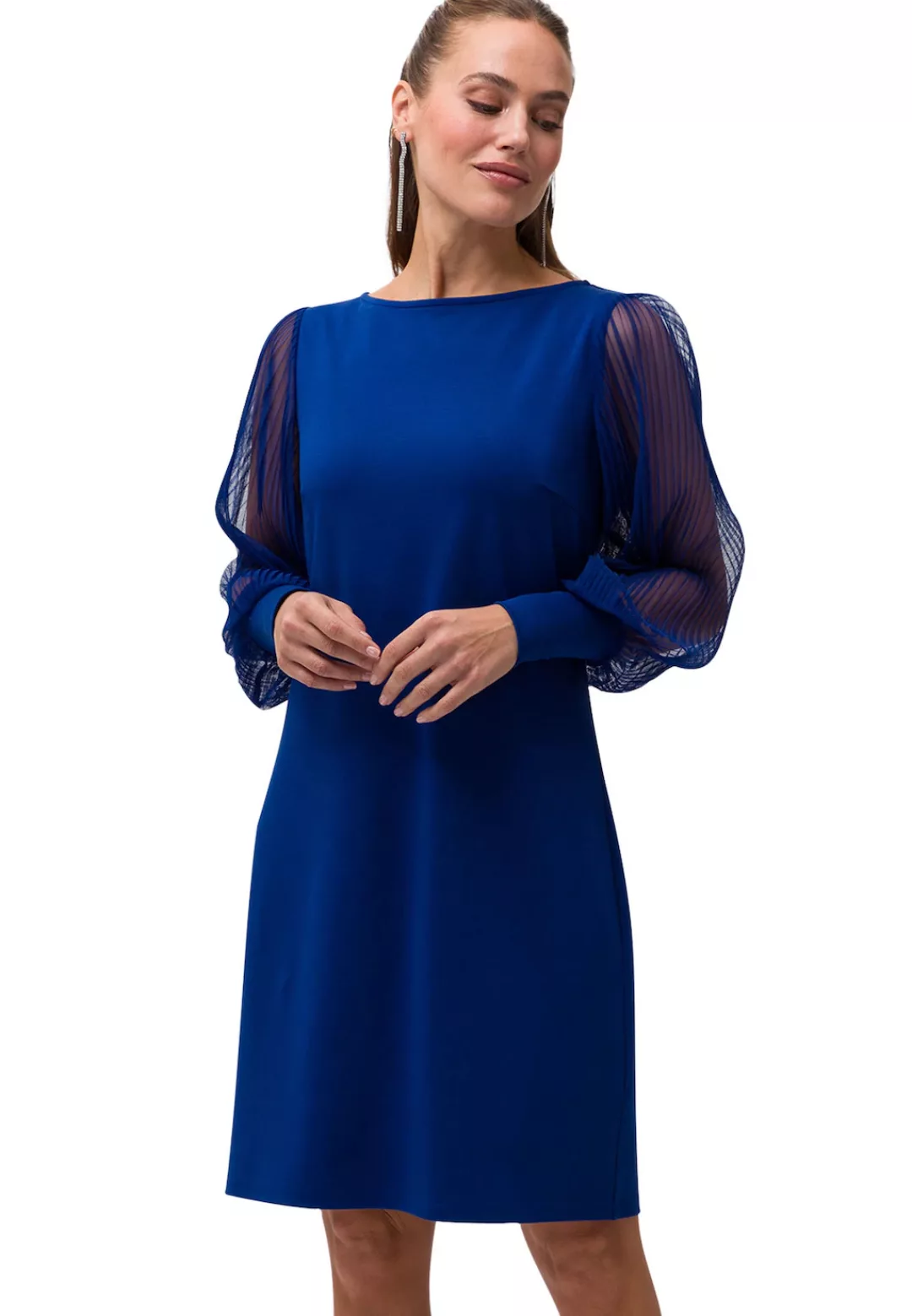 Zero Jerseykleid "zero Jerseykleid mit transparenten Ärmeln" günstig online kaufen