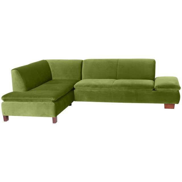 58 aufm Kessel Sofa mit Ottomane links Kaye Bezug Samtvelours Buche nussbau günstig online kaufen