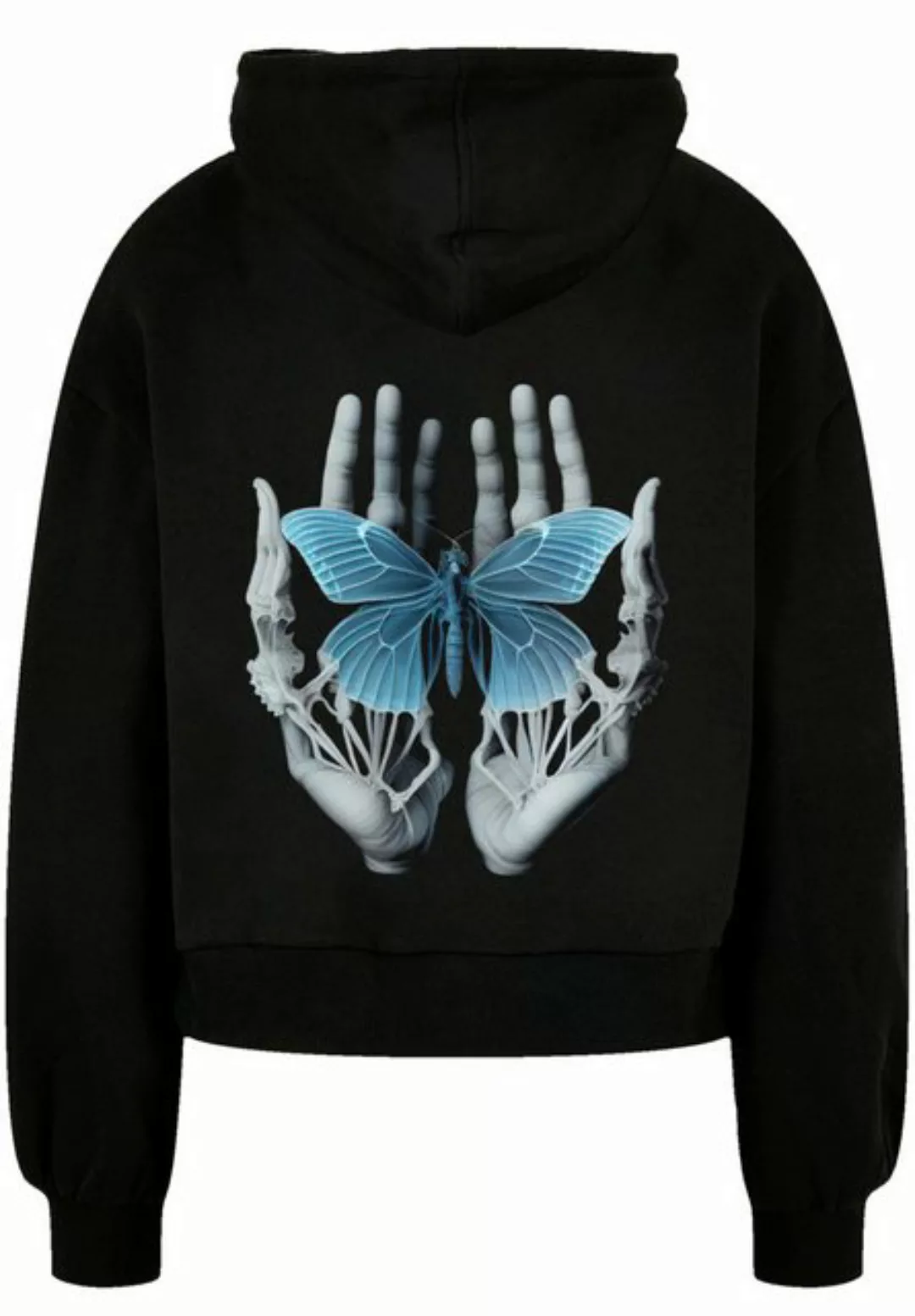 F4NT4STIC Kapuzenpullover "Skelett Hand Schmetterling", Print günstig online kaufen