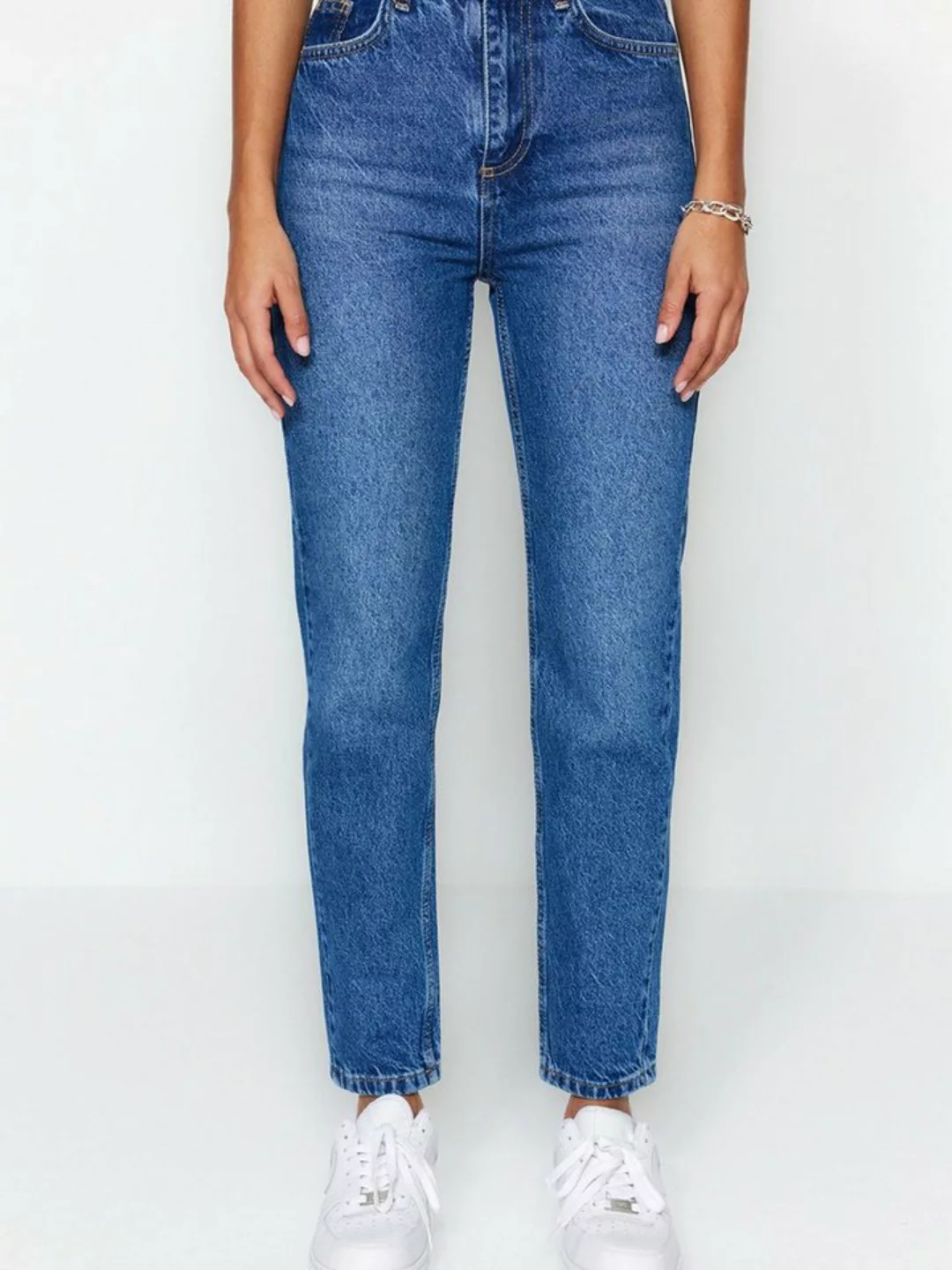 Trendyol 7/8-Jeans (1-tlg) Plain/ohne Details günstig online kaufen