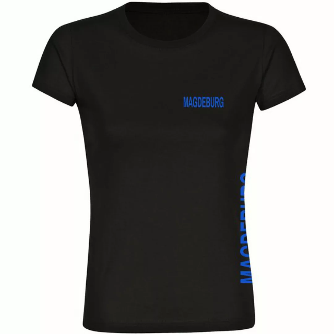 multifanshop T-Shirt Damen Magdeburg - Brust & Seite - Frauen günstig online kaufen