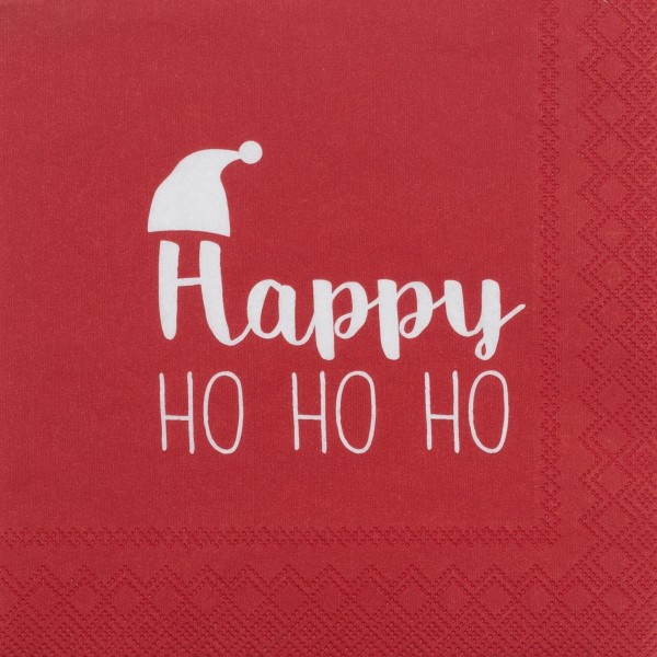 Cocktailserviette - Happy HOHOHO 25 x 25 cm günstig online kaufen