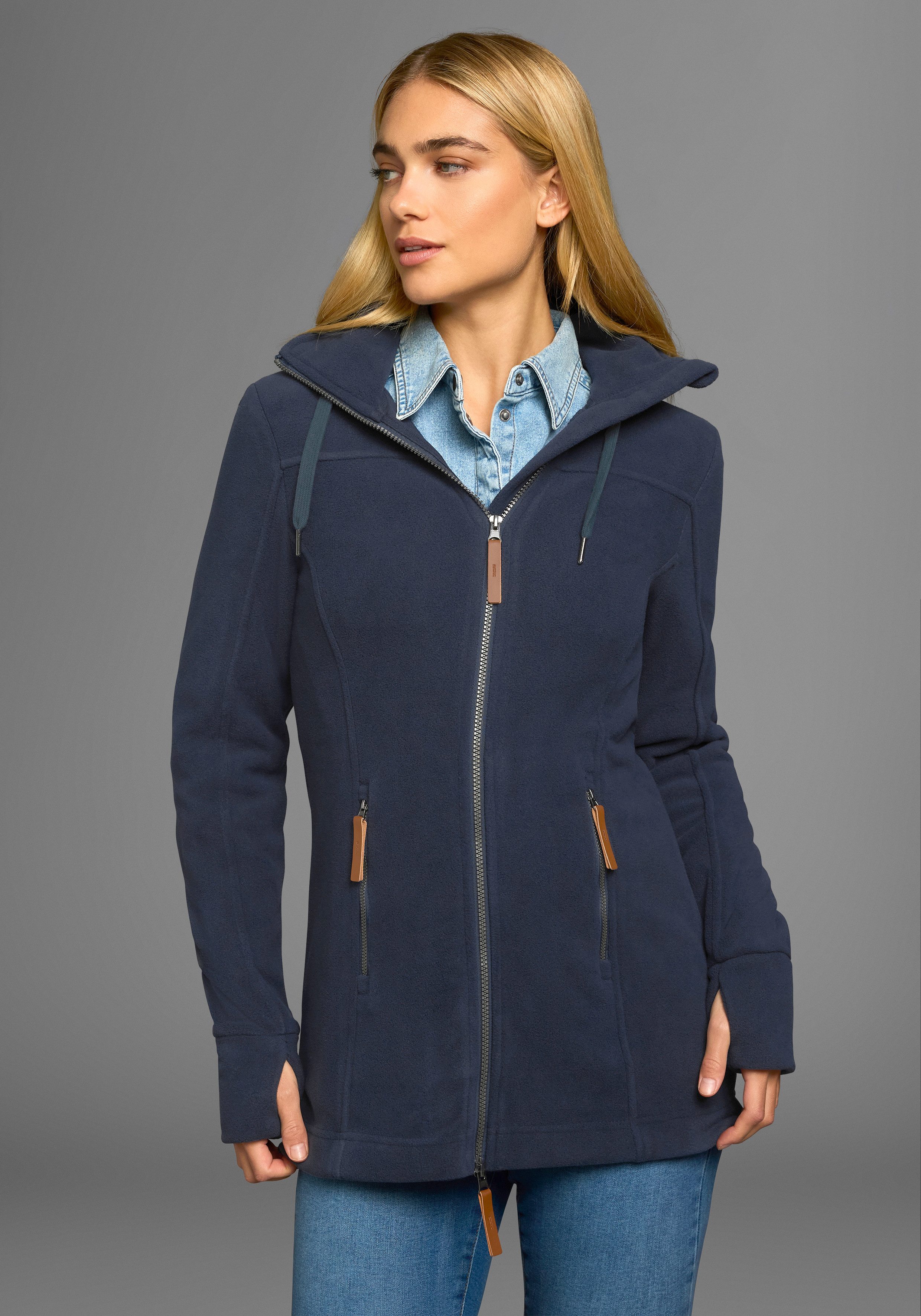 Polarino Fleecejacke aus Fleece, atmungsaktiv, schnell günstig online kaufen