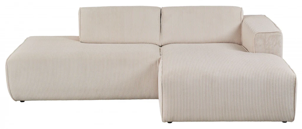 andas Ecksofa "Noord", mit Kedernaht, Breite 227 cm, Cord, Struktur günstig online kaufen