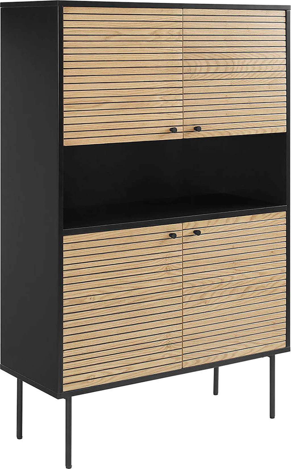 SalesFever Highboard, Stauraumschrank im Scandi Design, Breite 100 cm günstig online kaufen