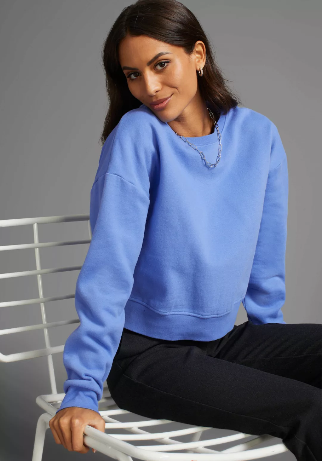 Laura Scott Sweatshirt Cropped Form günstig online kaufen