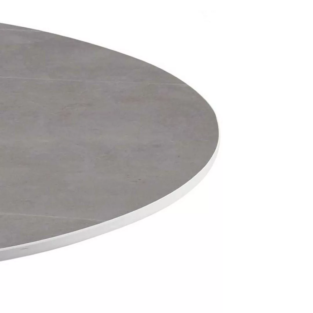 Runder Tisch Marmor Optik grau 90 cm breit Sinterstein Platte günstig online kaufen