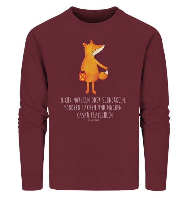 Mr. & Mrs. Panda Longpullover Größe L Fuchs Laterne - Burgundy - Geschenk, günstig online kaufen