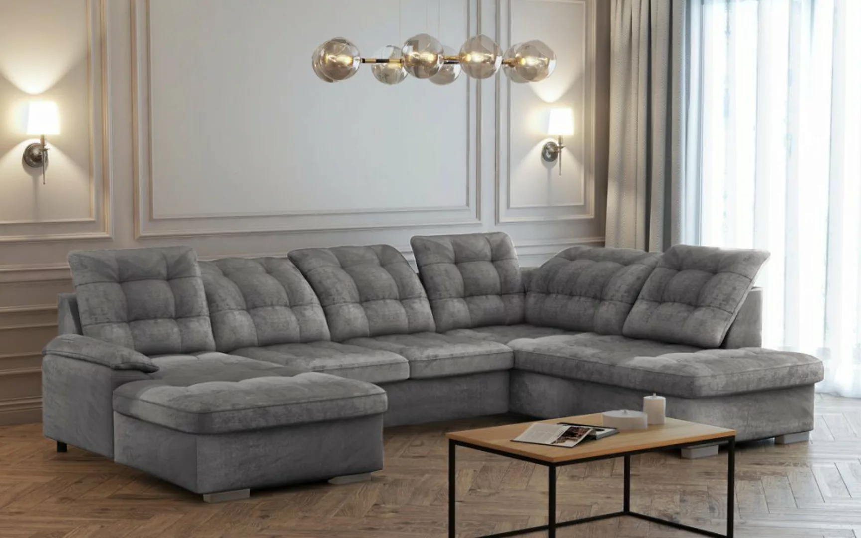 DB-Möbel Ecksofa "Bedloow" Schlafsofa in U-Form günstig online kaufen