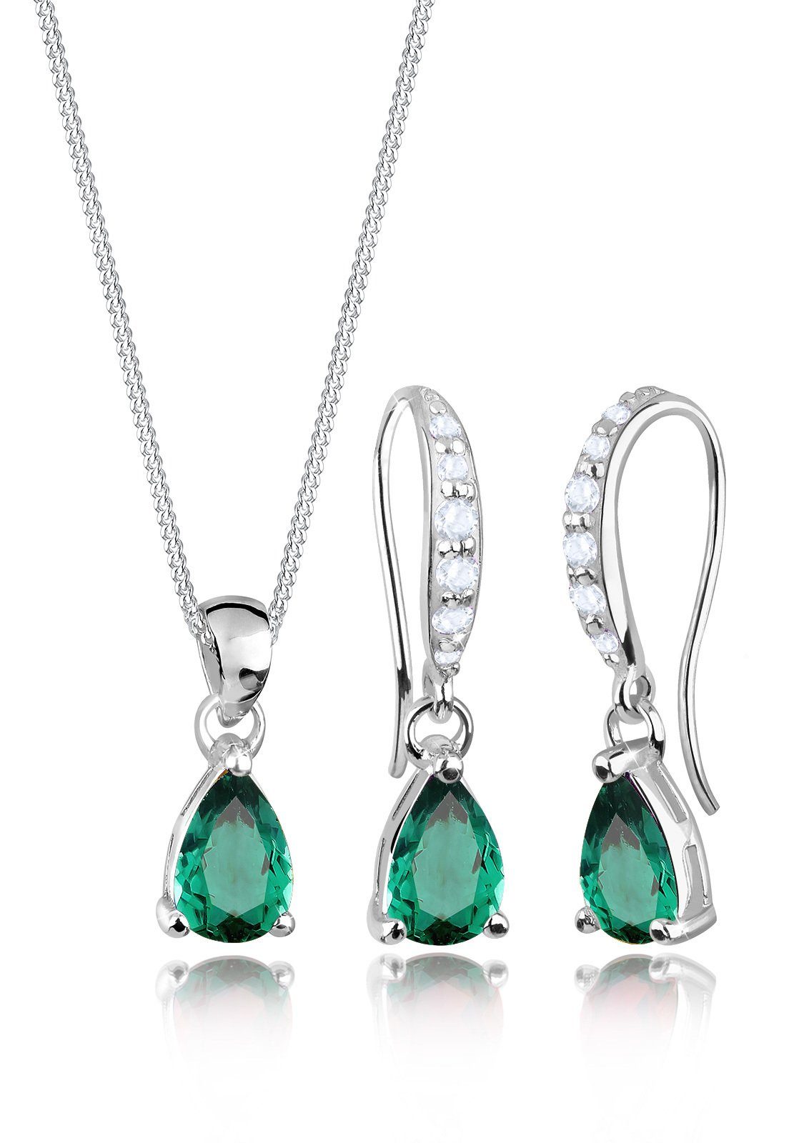 Elli Schmuckset Kette Ohrhänger Quarz Topas günstig online kaufen