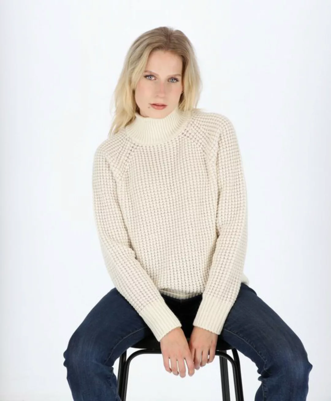 halsüberkopf Accessoires Strickpullover Tweed Optik aus hochwertigem Wollmi günstig online kaufen