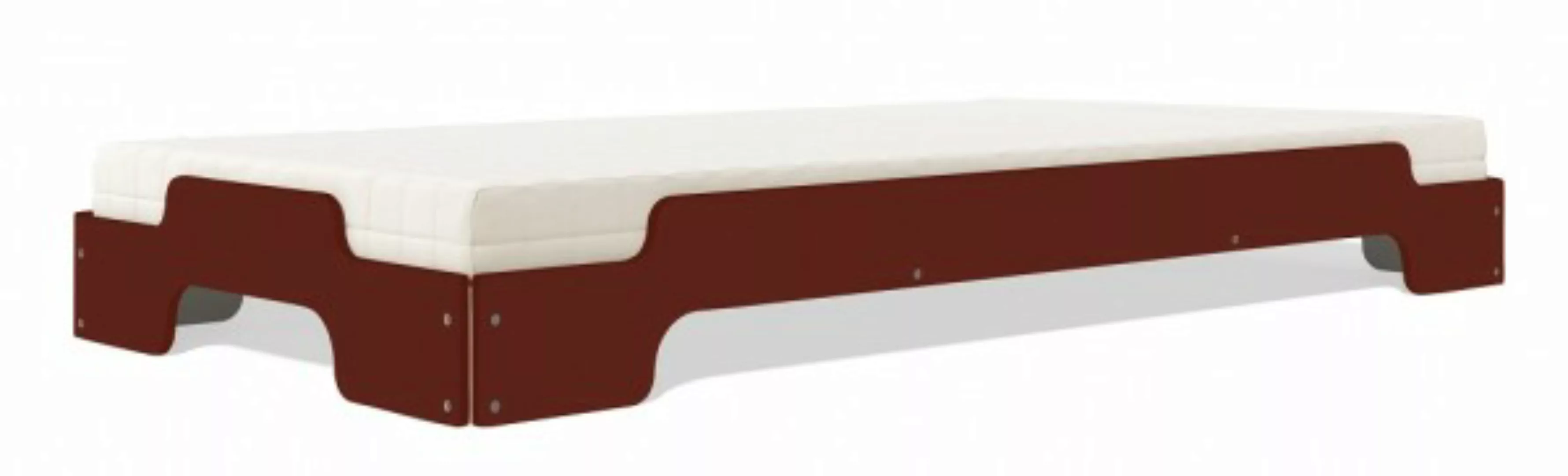 Stapelliege KLASSIK - Farbig karmesinrot RAL 030 30 40 90 x 190 cm günstig online kaufen