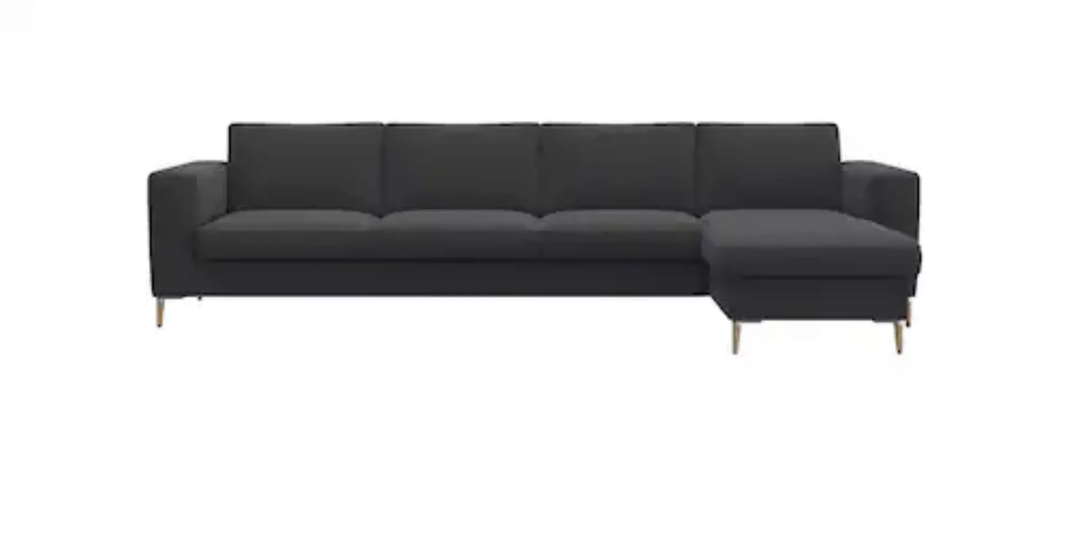 FLEXLUX Ecksofa »Fiore, L-Form«, breite Armlehnen, Kaltschaum, Füße Alu+ Ei günstig online kaufen