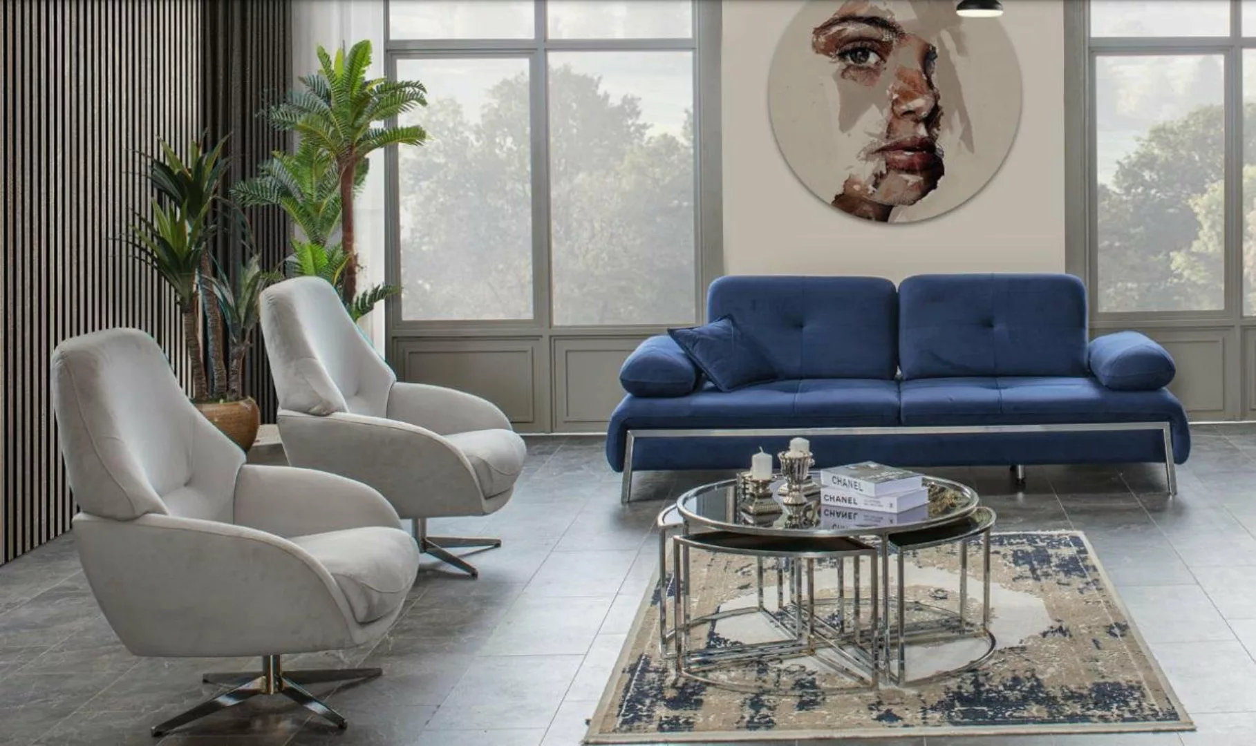 JVmoebel Sofa Stoffsofa Couch Sofagarnituren 3+1+1 Sitzer Garnitur Möbel Mo günstig online kaufen