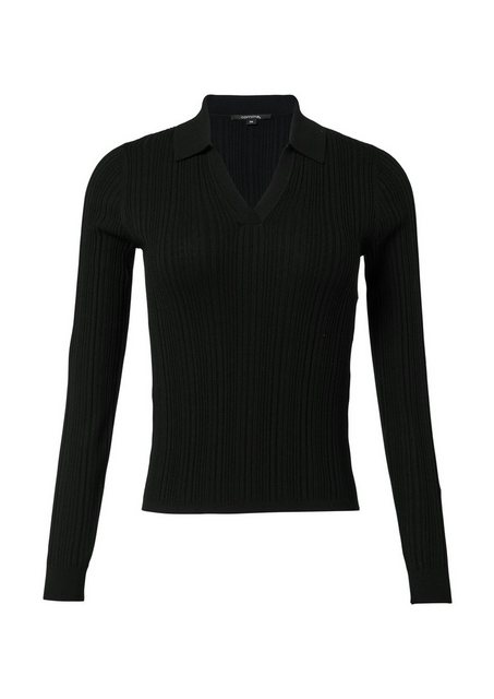 Comma Langarmshirt Elastischer Slim-Fit-Pullover mit Polokragen günstig online kaufen