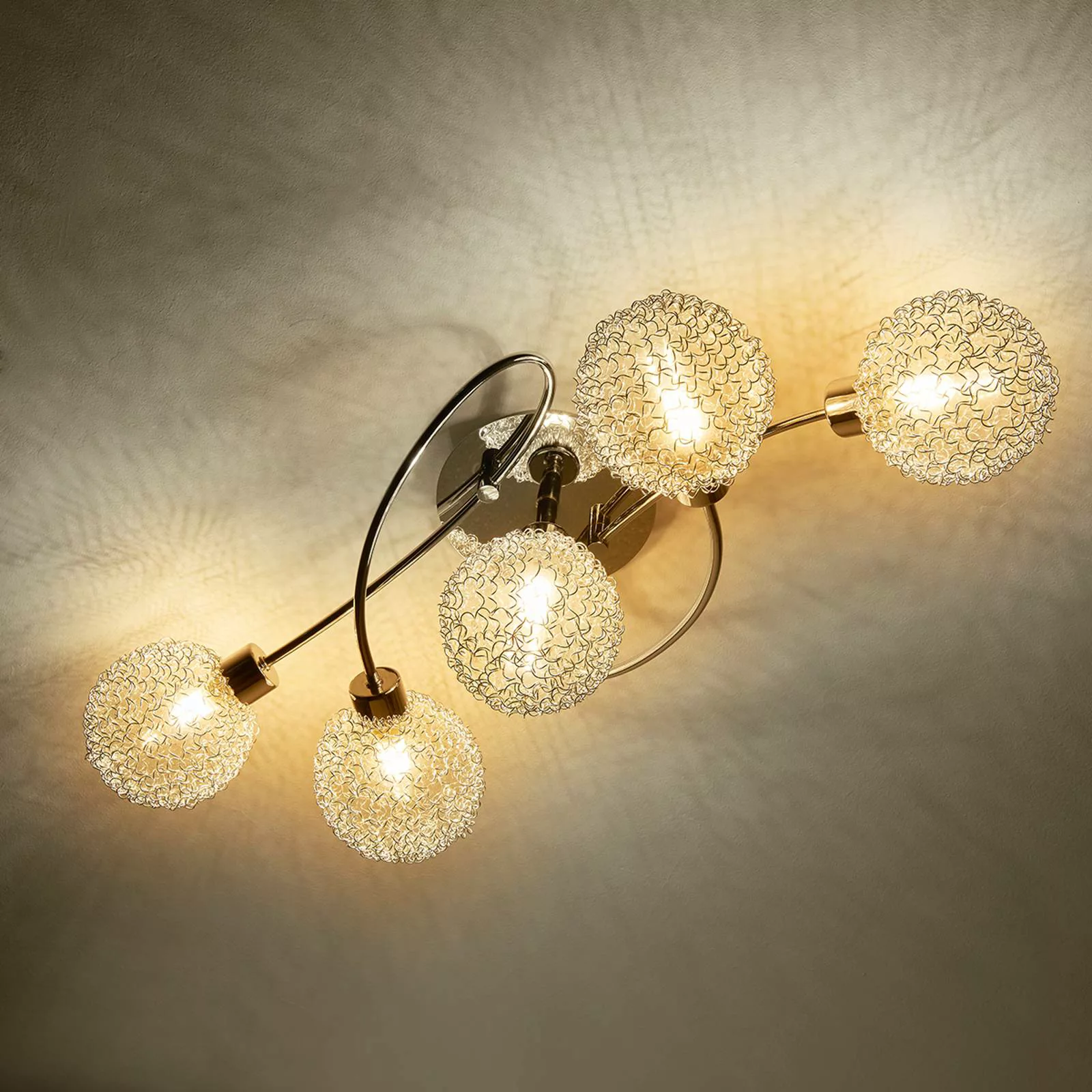 Deckenlampe Ticino, 5-flammig, lang günstig online kaufen