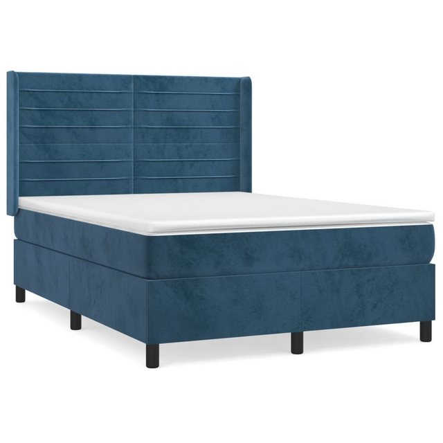 vidaXL Boxspringbett Bett Boxspringbett Samt komplett mit Matratze & Topper günstig online kaufen