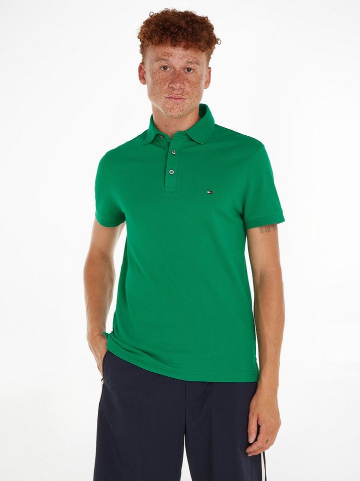 Tommy Hilfiger Poloshirt 1985 SLIM POLO aus leicht strukturiertem Piqué-Mat günstig online kaufen