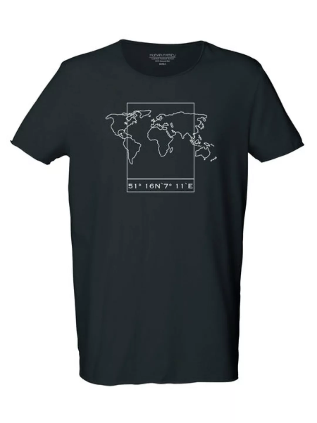 Bio Herren Sommer T-shirt "Surfs - Worldmap" günstig online kaufen