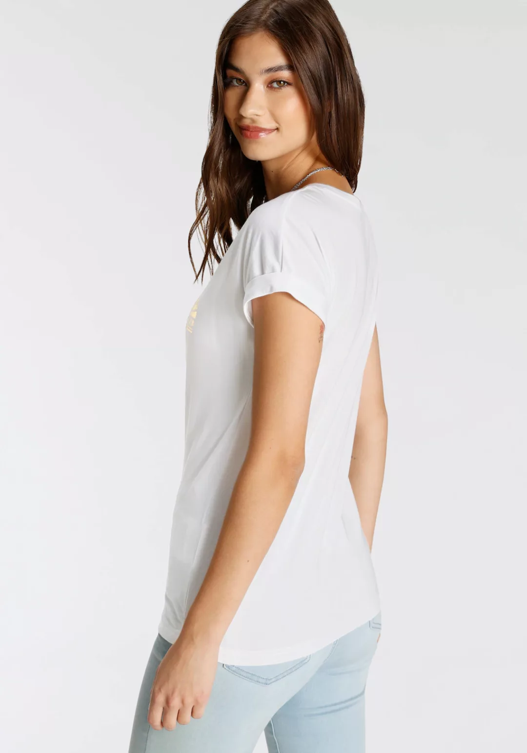 Tamaris T-Shirt Mit Elegantem Folienprint in Gold - NEUE KOLLEKTION günstig online kaufen
