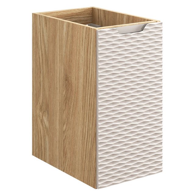 Lomadox Unterschrank OLUO-56-BEIGE Badkommode, Eiche mit beige, 3D-Struktur günstig online kaufen