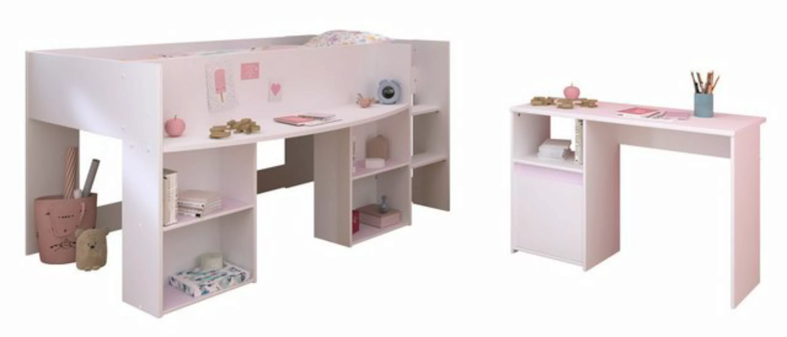 Parisot Stauraumbett Parisot Pirouette 17-Kinderzimmer Hochbett Weiß günstig online kaufen