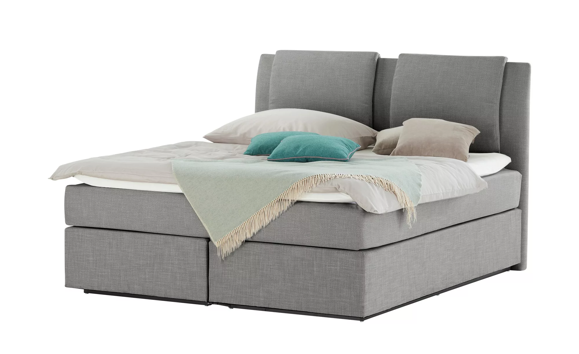 Wohnwert Boxspringbett  Dormian Saman ¦ grau ¦ Maße (cm): B: 200 H: 127 Bet günstig online kaufen