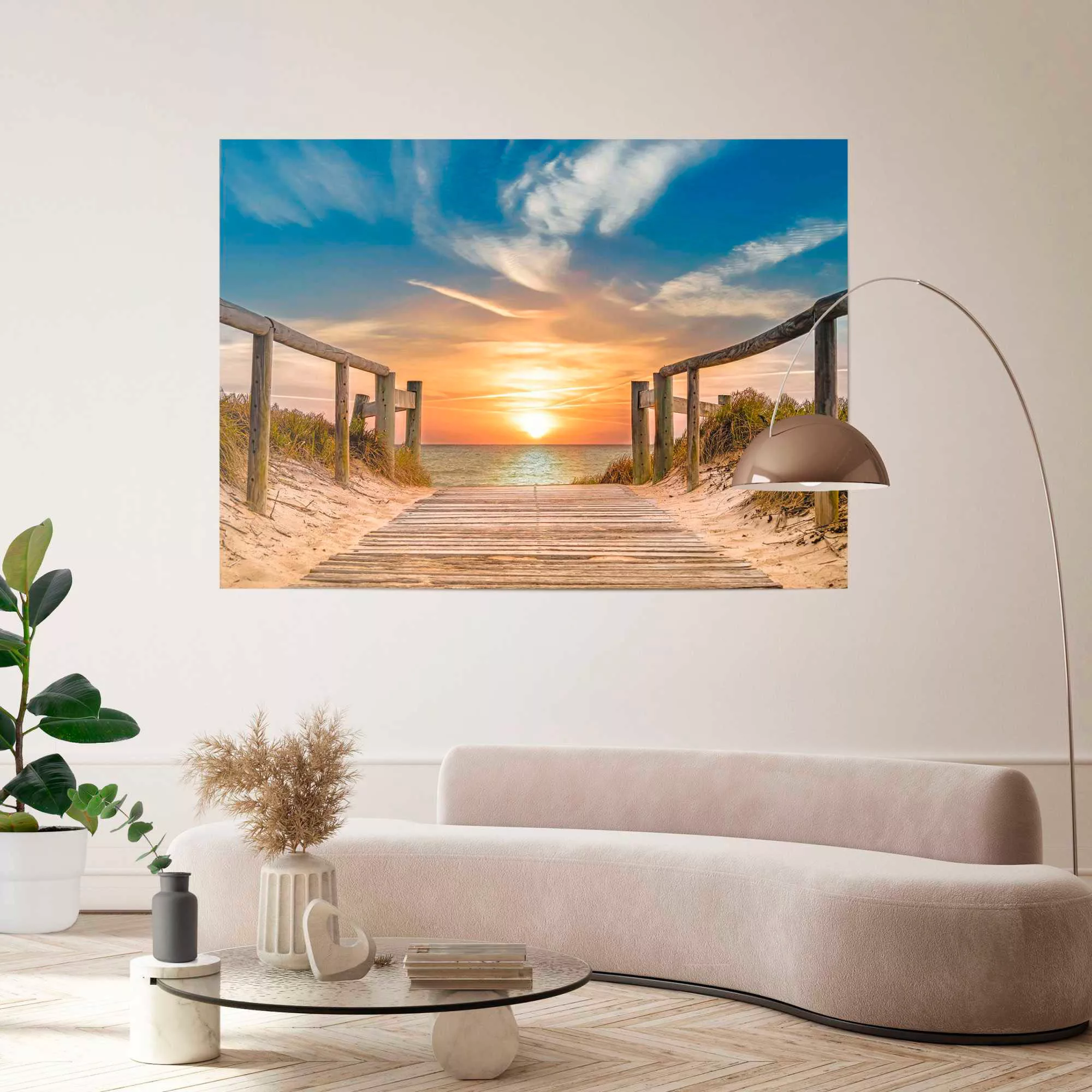 Reinders Poster "Sonnenuntergang am Strand" günstig online kaufen