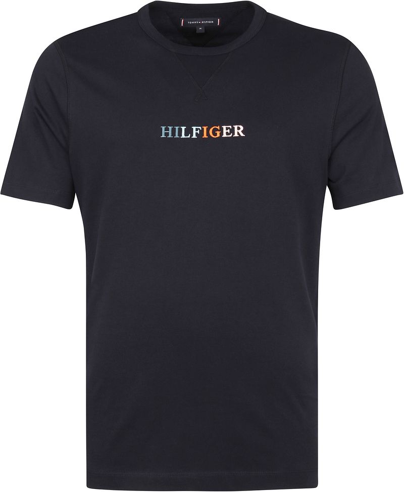 Tommy Hilfiger T-shirt Logo Blau Navy - Größe S günstig online kaufen